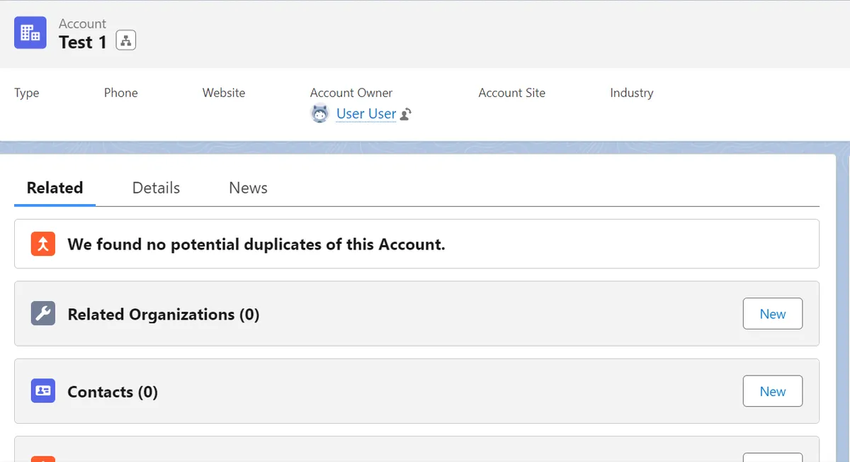 Account Linker — screenshot from the Salesforce AppExchange listing