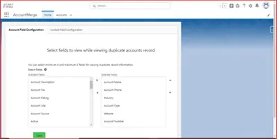 AccountMerge for Salesforce — screenshot