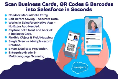 Accurate Business Card & QR Code Scan into Salesforce Lead, Contact, & Account for Salesforce — screenshot