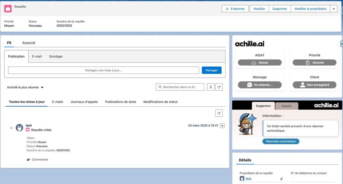 Achille AI — screenshot from the Salesforce AppExchange listing