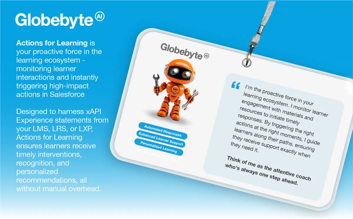 Actions for Learning — screenshot from the Salesforce AppExchange listing