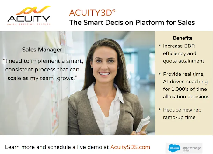 Acuity3D — screenshot from the Salesforce AppExchange listing