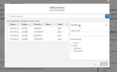 Add Product for Salesforce — screenshot