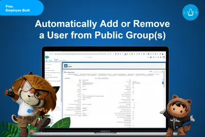 Admin: Automatically Add or Remove a User from Public Group(s) for Salesforce — screenshot