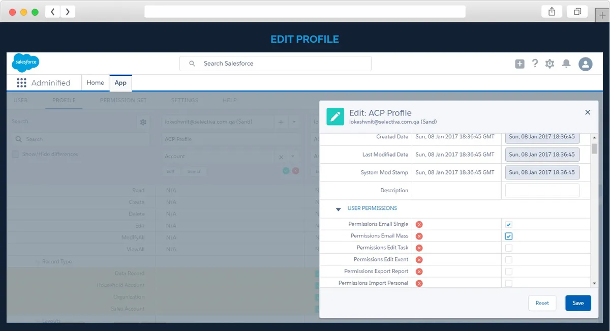 Adminified — screenshot from the Salesforce AppExchange listing