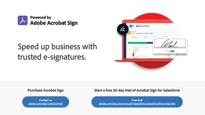 Adobe Acrobat Sign eSignatures for Salesforce for Salesforce — screenshot