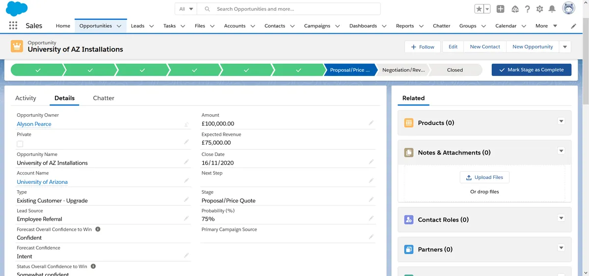 Advanced Forecasting — screenshot from the Salesforce AppExchange listing