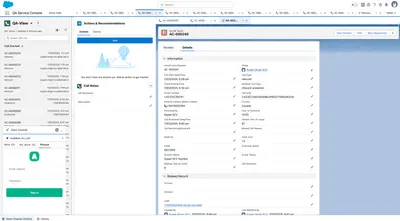 Aircall for Salesforce Voice (BYOT) for Salesforce — screenshot