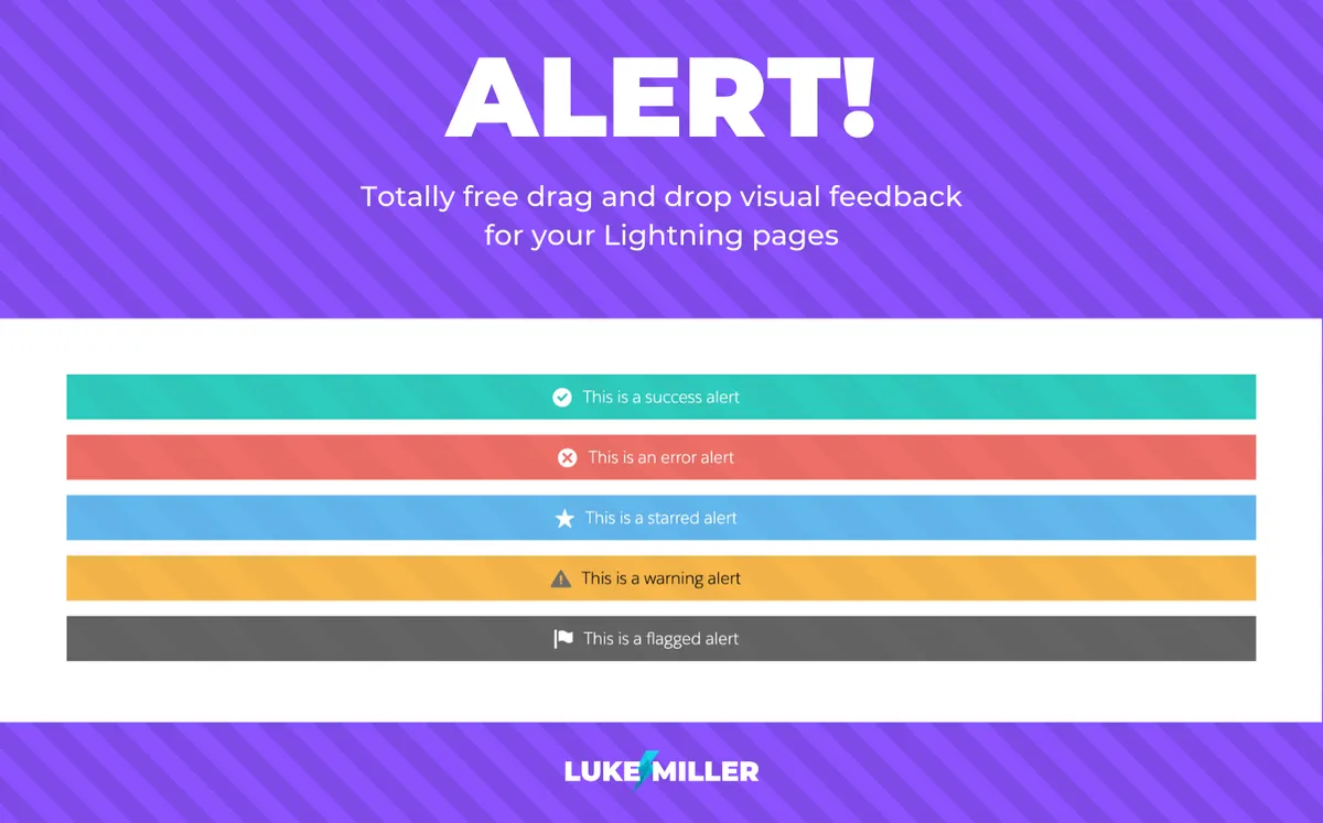 ALERT! Instant Visual Feedback — screenshot from the Salesforce AppExchange listing