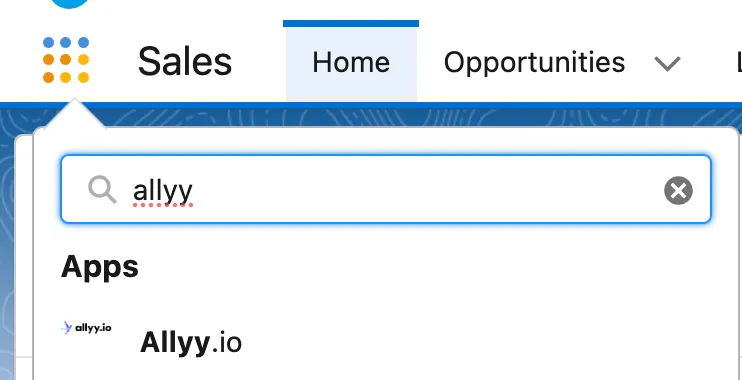 Allyy - Predictive AI App — screenshot from the Salesforce AppExchange listing