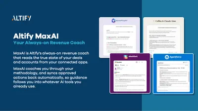 Altify MaxAI | Your Always-On Revenue Coach, Powered by Agentforce for Salesforce — screenshot