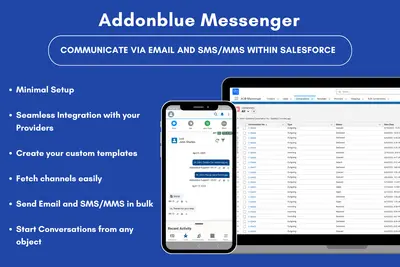 AOB Messenger | SMS, MMS, Email, One to One, Bulk Messaging for Salesforce — screenshot
