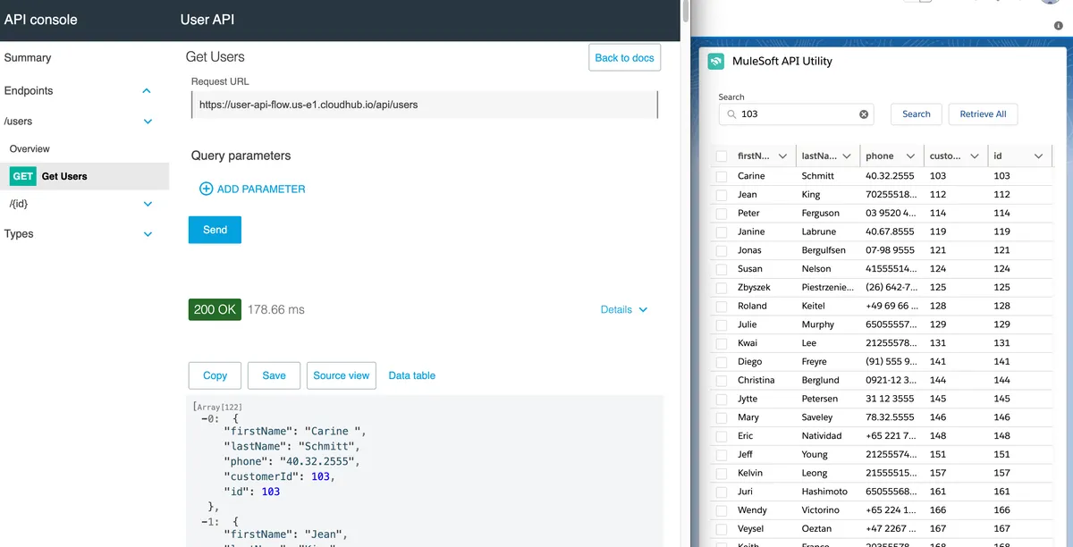 API Utility for MuleSoft — screenshot from the Salesforce AppExchange listing