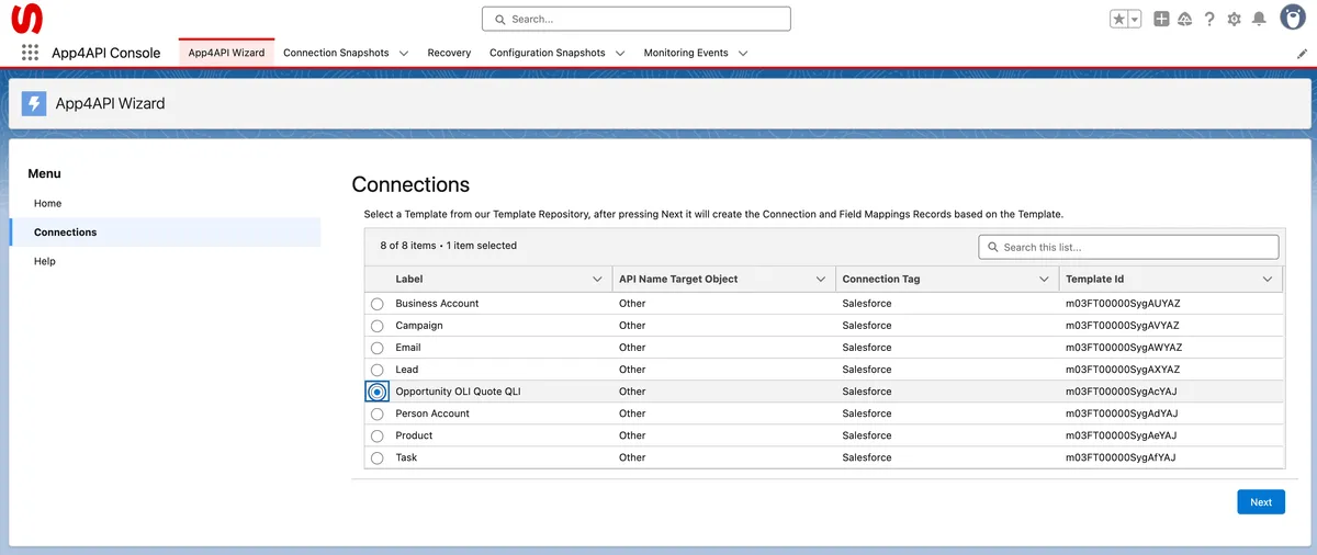 App4API: No-Code ERP Integration — screenshot from the Salesforce AppExchange listing