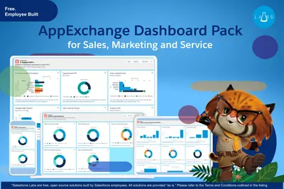 AppExchange Dashboard Pack for Sales, Marketing and Service for Salesforce — screenshot