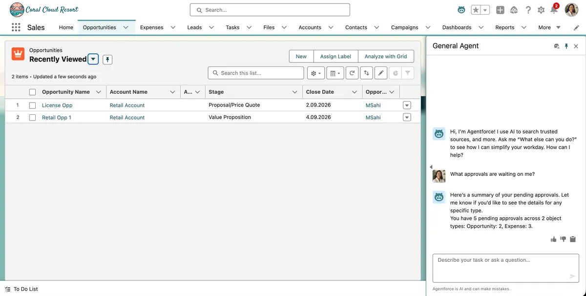 Approval Management for Agentforce — screenshot from the Salesforce AppExchange listing