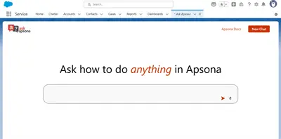Ask Apsona for Salesforce — screenshot