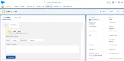 Astrea Case Close for Salesforce — screenshot