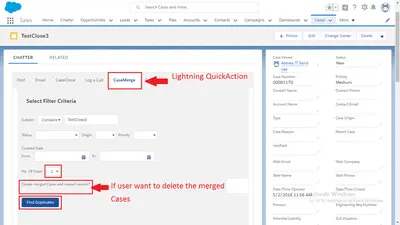 Astrea Case Merge for Salesforce — screenshot