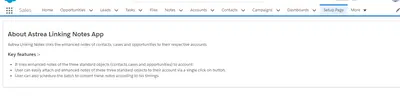 Astrea Lightning Linking Notes for Salesforce — screenshot