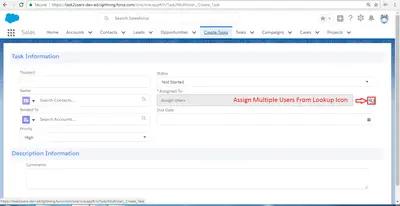 Astrea Task Creator for Salesforce — screenshot