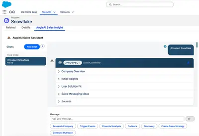 AugieIQ for Salesforce — screenshot