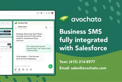 Avochato for Salesforce: SMS Text Message App for Sales & Support for Salesforce — screenshot