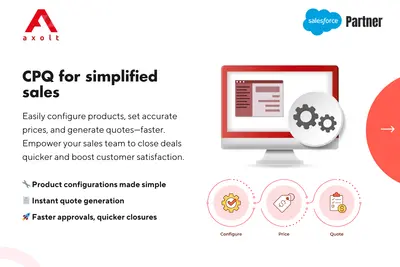 Axolt CPQ: Salesforce Quote-to-Order for Manufacturers, Retailers & Distributors for Salesforce — screenshot