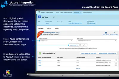 Azure Integration | Upload, Migrate & Backup Salesforce Files to Azure Blob for Salesforce — screenshot