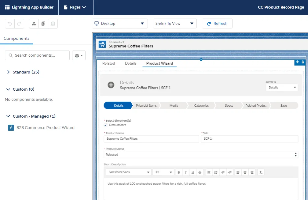 B2B Product Wizard — screenshot from the Salesforce AppExchange listing