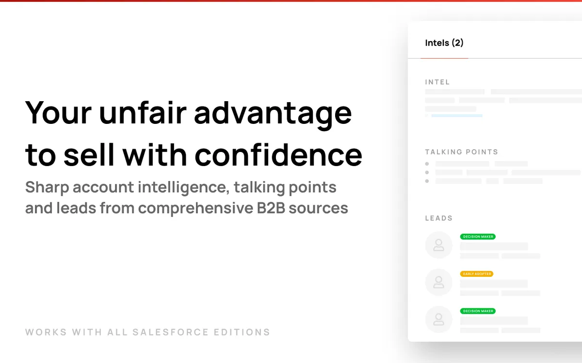 B2Brain — screenshot from the Salesforce AppExchange listing
