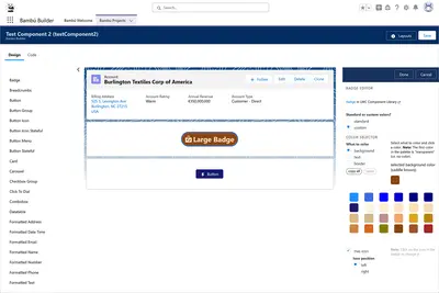 Bambu Builder - AI Lightning Web Component (LWC) Development Tool for Salesforce — screenshot