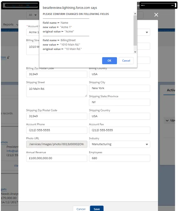 Be Safe — screenshot from the Salesforce AppExchange listing