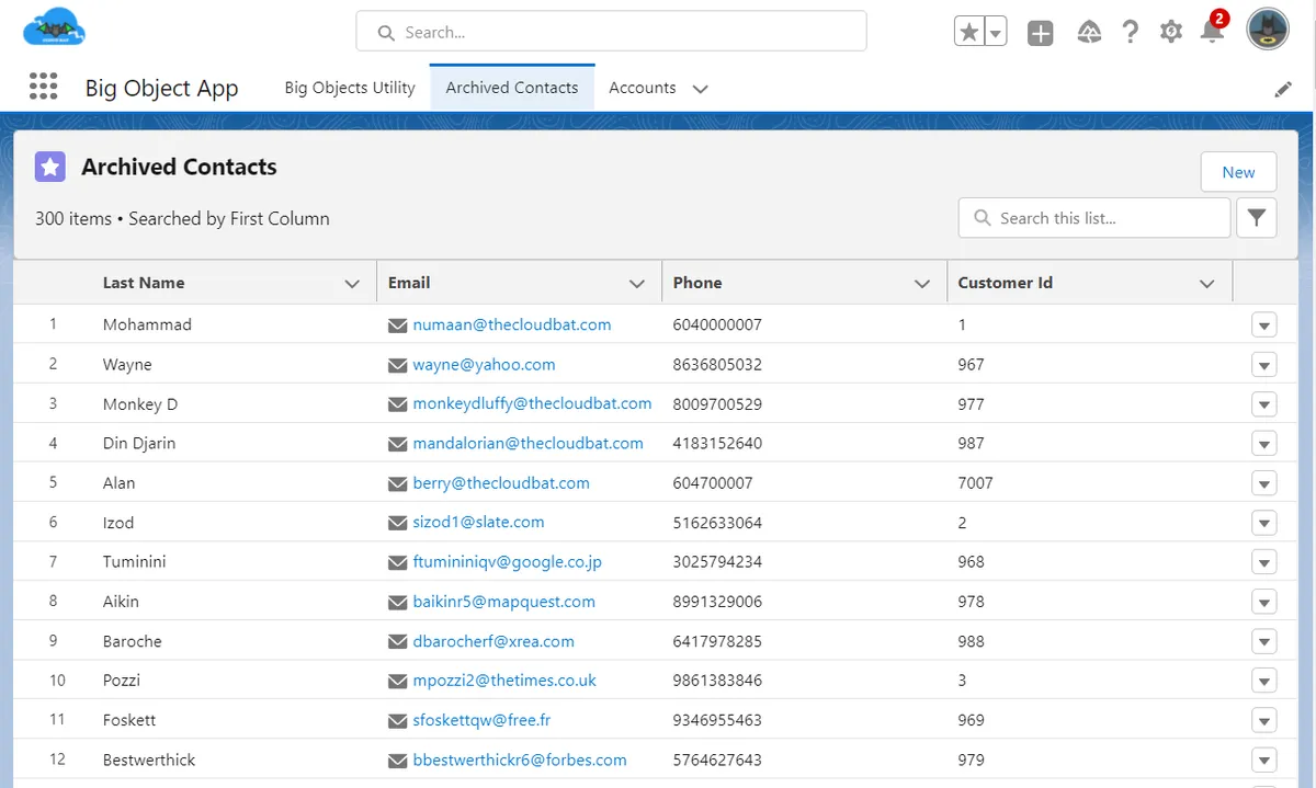 Big Object Utility | Cloudbat — screenshot from the Salesforce AppExchange listing