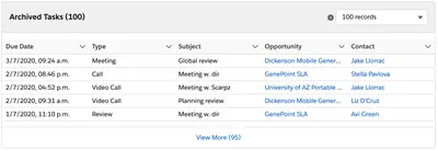 Big Objects Related List for Salesforce — screenshot