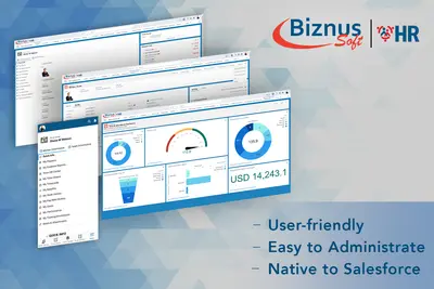 BiznusSoft HR- Best Human resources (HCM | HRIS ) Certified Payroll & Time Clock for Salesforce — screenshot