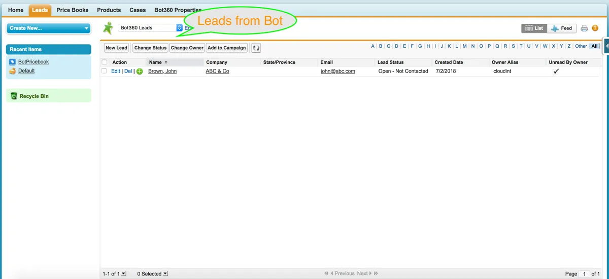 Bot 360 — screenshot from the Salesforce AppExchange listing