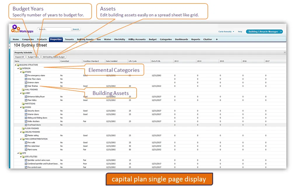 building lifecycle manager — screenshot from the Salesforce AppExchange listing