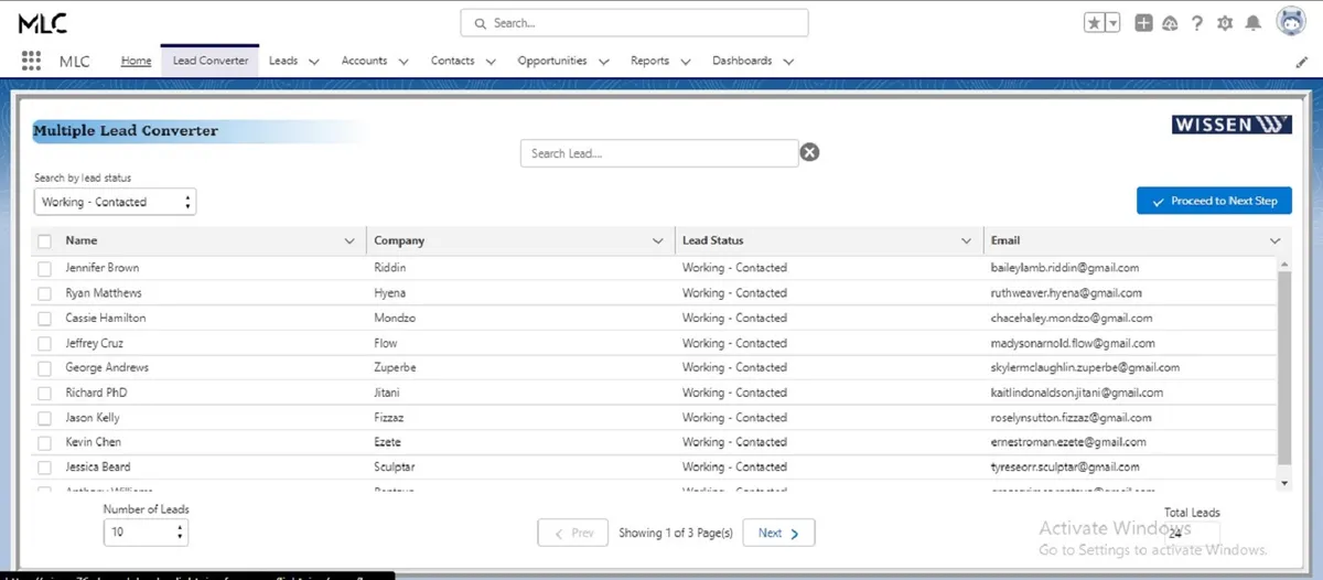 Bulk Lead Conversion Wizard — screenshot from the Salesforce AppExchange listing