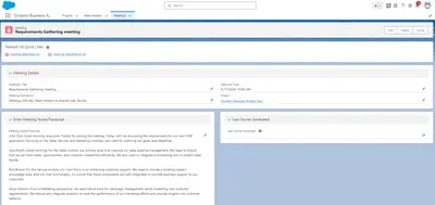 Business Analyst App for Salesforce — screenshot