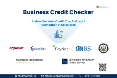 Business Credit Checker for real-time Business Credit Reports and Scores for Salesforce — screenshot