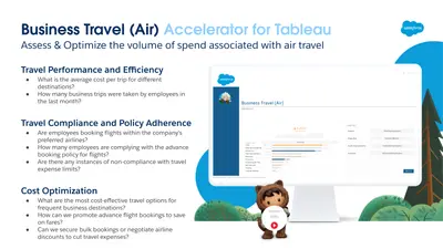 BUSINESS TRAVEL (AIR) | Tableau Accelerator for Human Resources for Salesforce — screenshot