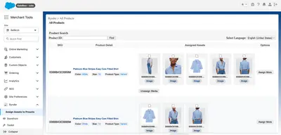 Bynder Digital Asset Management (DAM) for B2C Commerce Cloud for Salesforce — screenshot