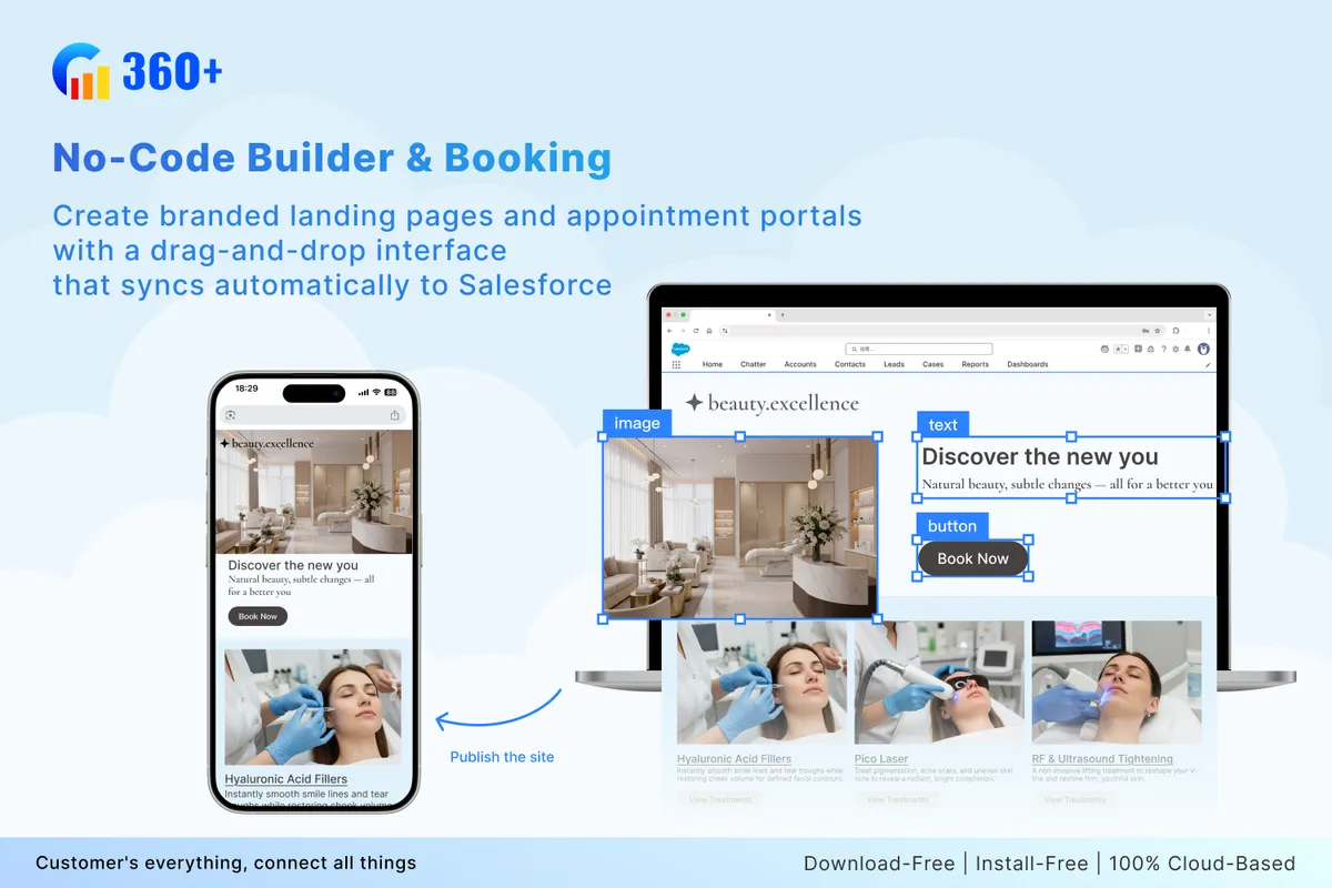 C360+ — screenshot from the Salesforce AppExchange listing