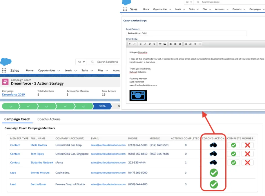 Campaign Coach — screenshot from the Salesforce AppExchange listing