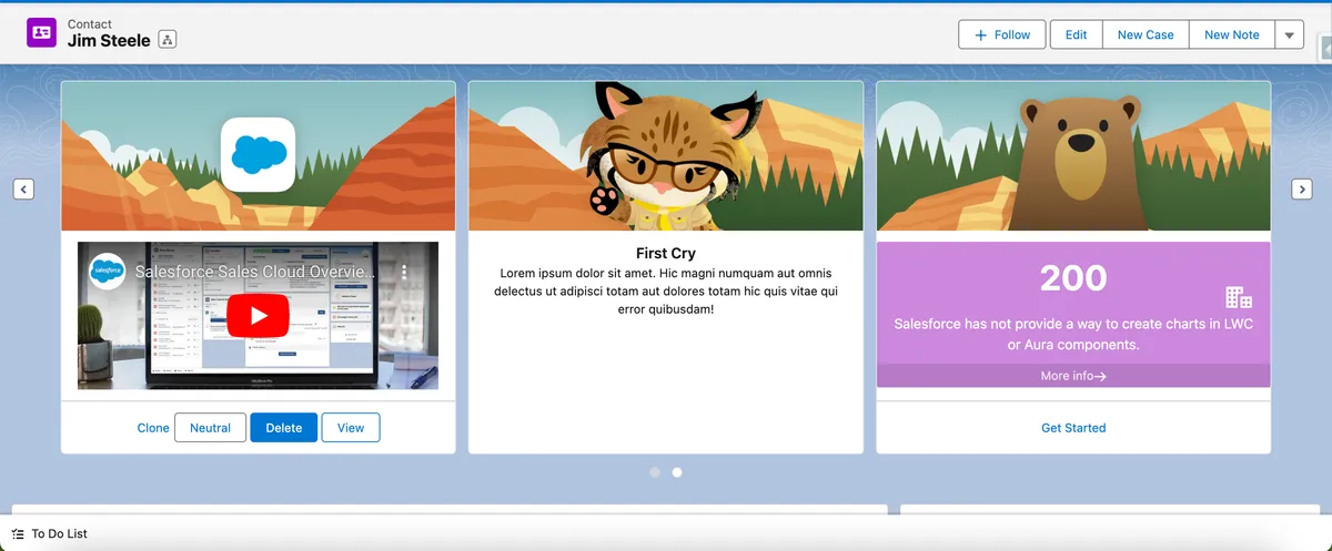 Cards Carousel — screenshot from the Salesforce AppExchange listing