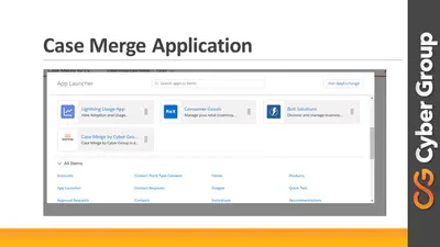 Case Merge by Cyber Group for Salesforce — screenshot