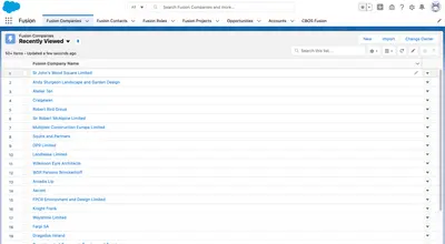 CBOS Fusion for Salesforce — screenshot