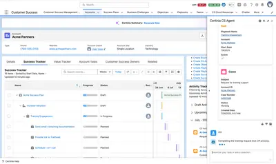 Certinia Customer Success Agent for Salesforce — screenshot