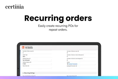 Certinia Order & Inventory Management for Salesforce — screenshot